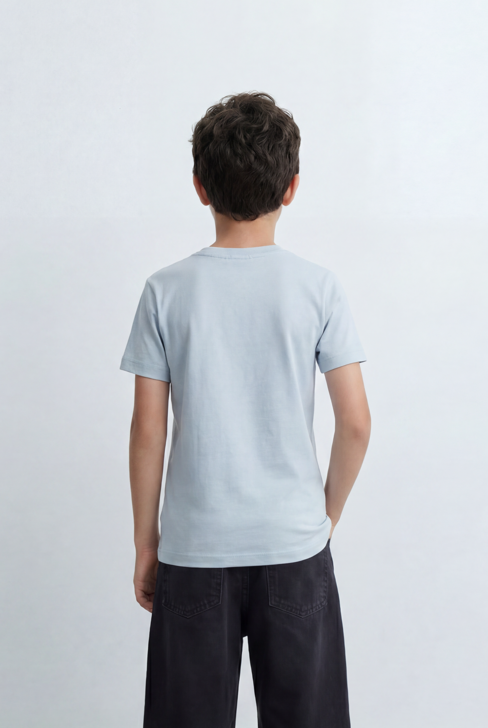 Boy's Minimal Graphic T-Shirt Featuring Tonal 50 Chest Detail