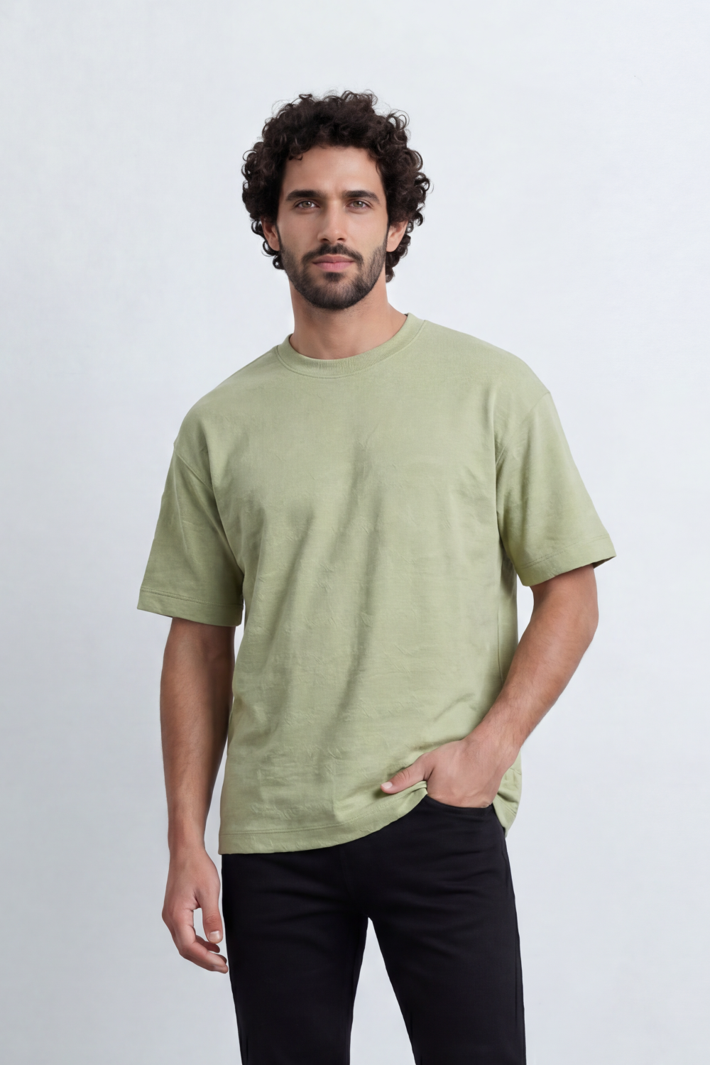 Men’s Tomato Store Core Drift T Shirt Subtle Slub Texture Runs Through The Plain Body Oversized Street