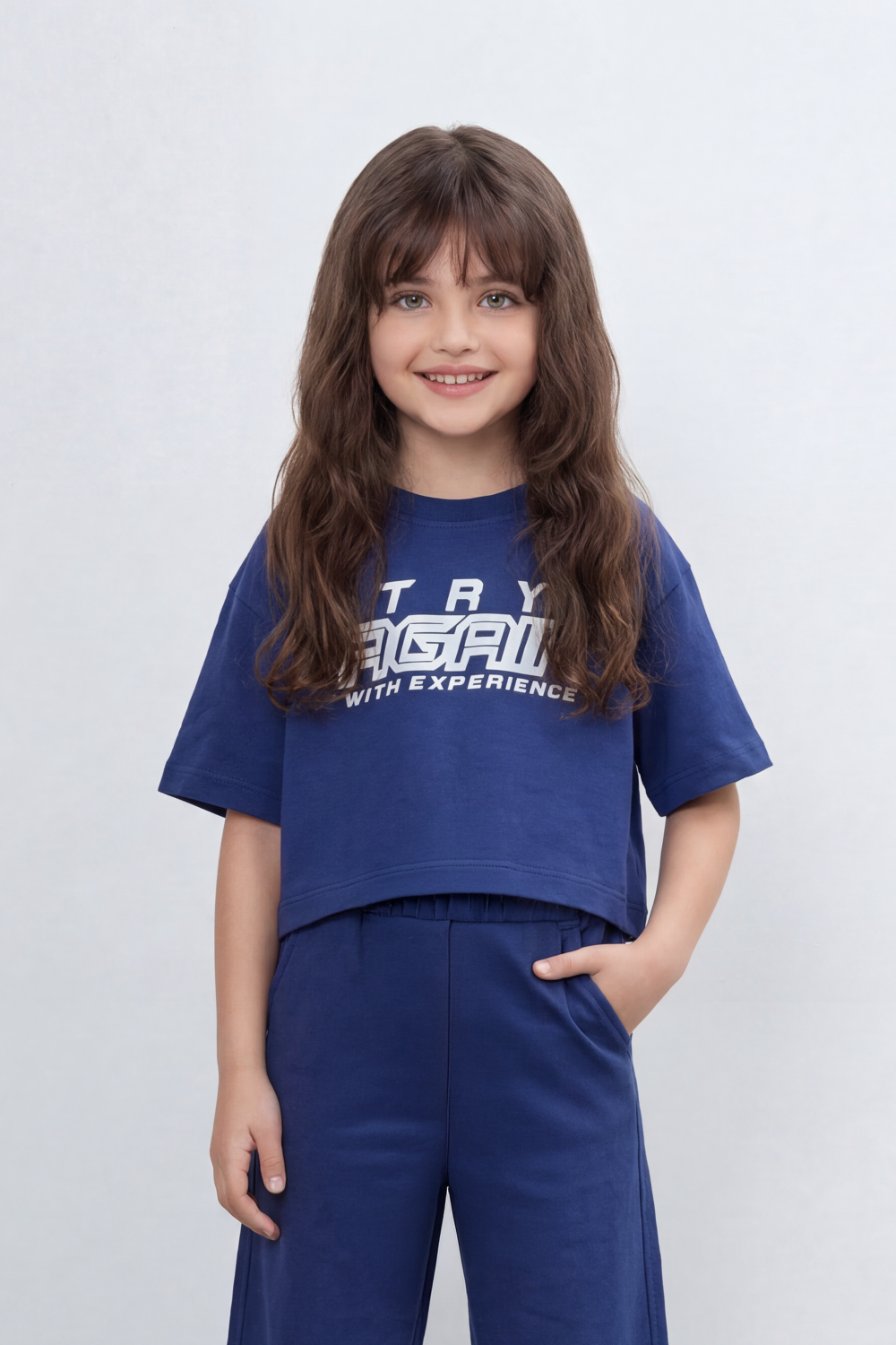 Girl's Tomato Store Summer Melton Co-Ord Set Bold Sport Typography Side Stripe Detail Open Back Slogan Tie Waist Finish Oversize Outfit