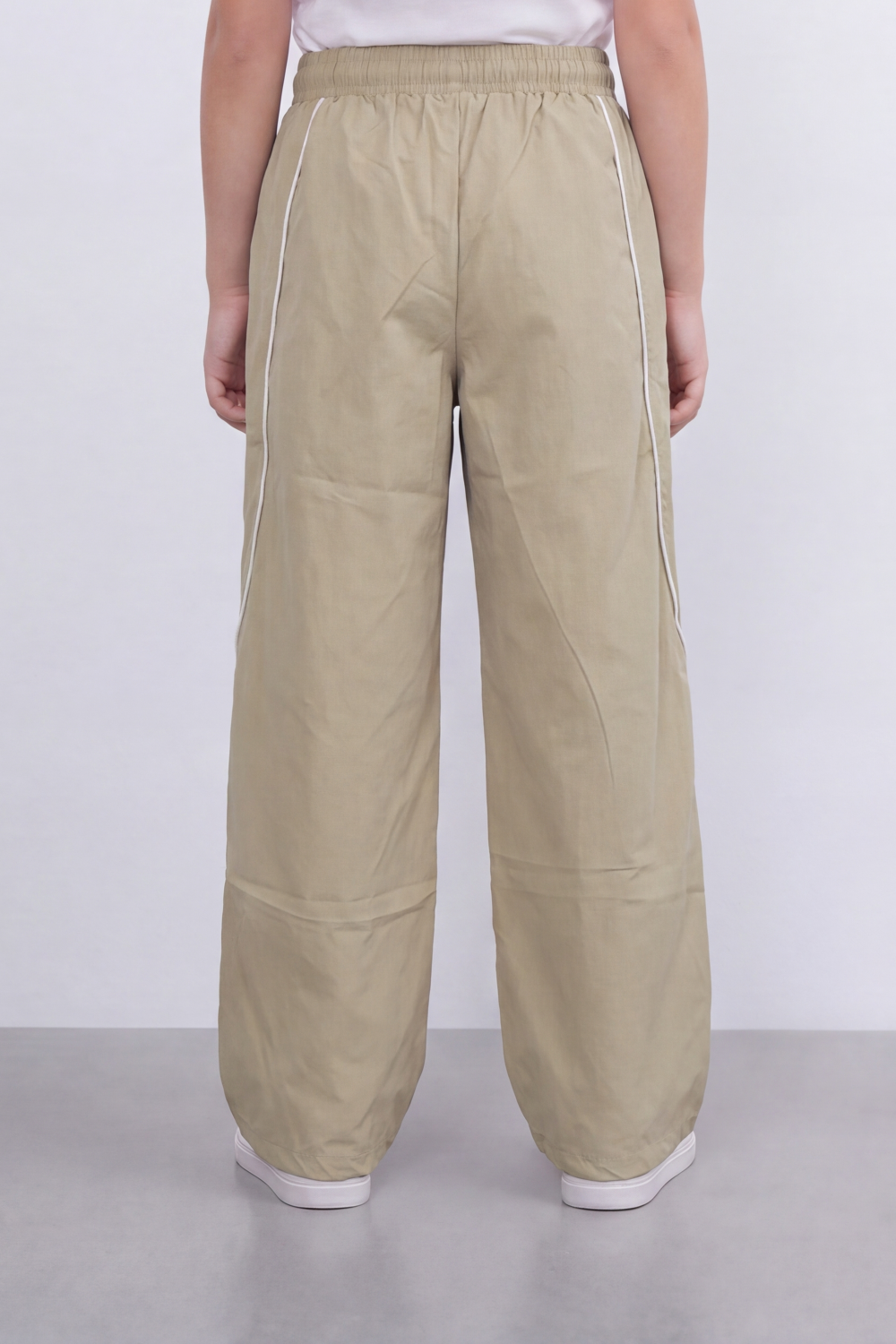Girl's Tomato Store Lightweight Woven Reguler Fit Pants Contrast Piping Detail