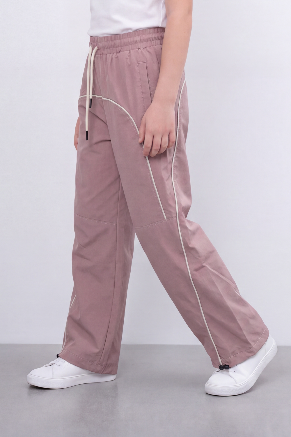 Girl's Tomato Store Lightweight Woven Reguler Fit Pants Contrast Piping Detail