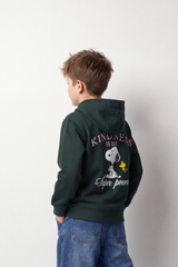 Boy's Tomato Store Swetashirt Snoopy Front And Back Graphics Kindness Slogan Kangaroo Oversize