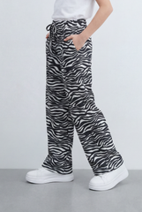 Girl's Tomato Store Leopard Print Pants All Over Animal Pattern Elastic Waist Wide leg Pants