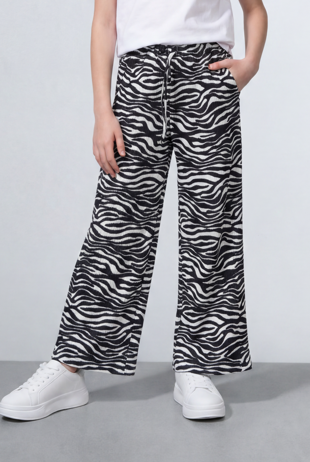 Girl's Tomato Store Leopard Print Pants All Over Animal Pattern Elastic Waist Wide leg Pants