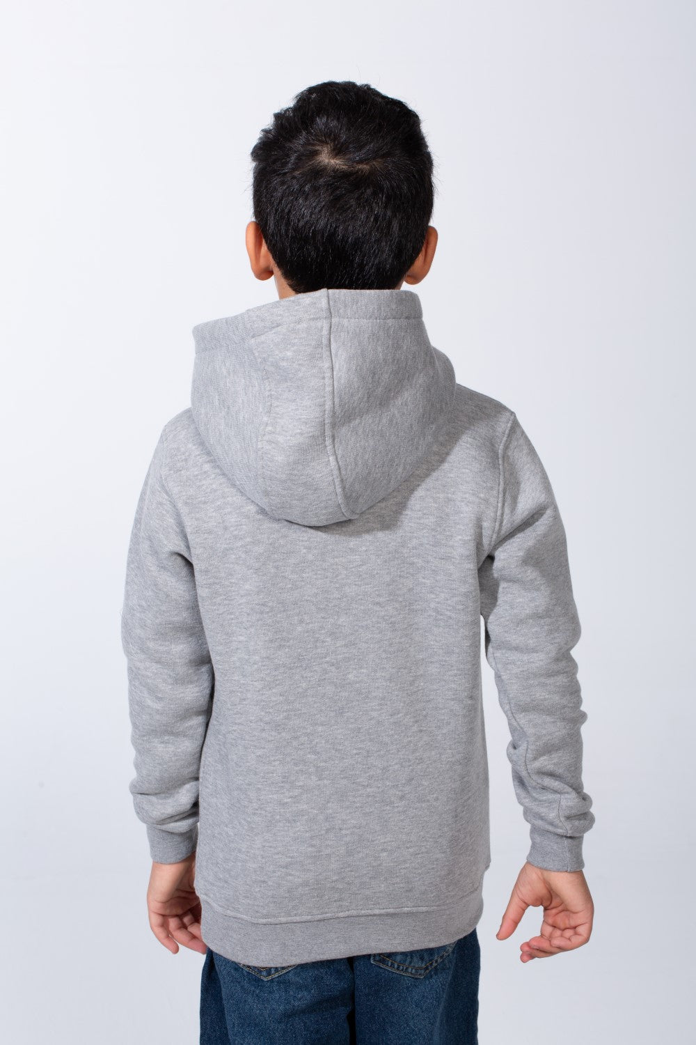 Boy's Character Graphic Print hood design Kangaroo Pocket Slim Fit Melton Sweatshirt