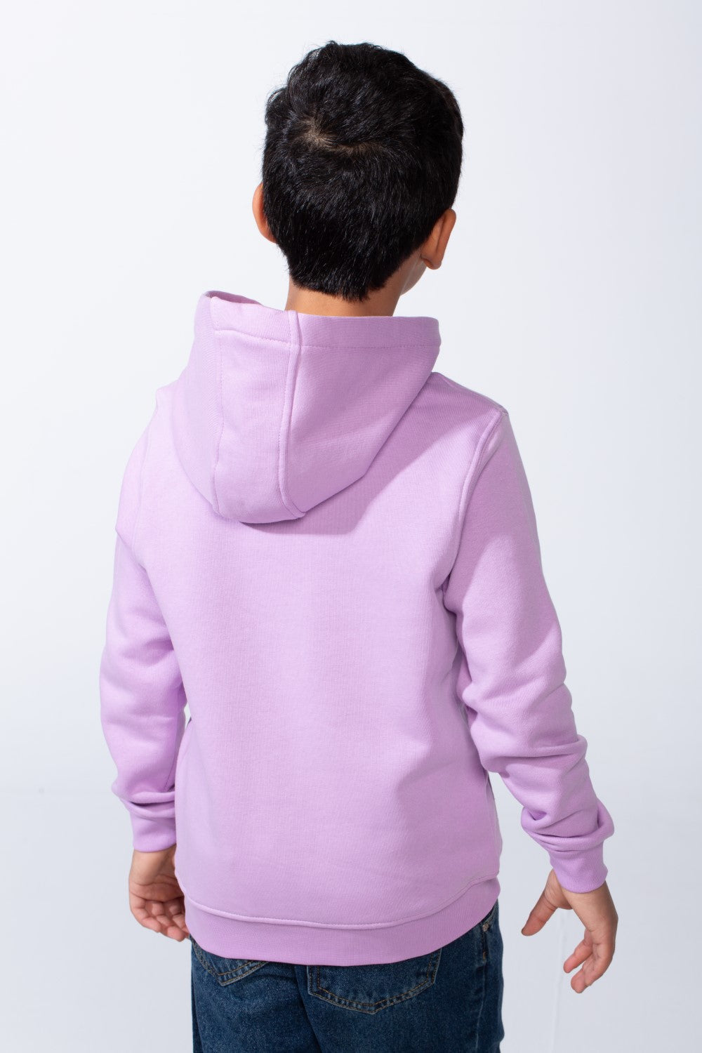 Boy's Character Graphic Print hood design Kangaroo Pocket Slim Fit Melton Sweatshirt