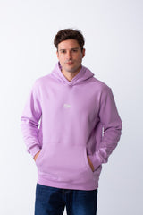 Men's Basic With Small Chest Logo Kangaroo Po0ckets Practical Slim Fit Melton Hood Sweatshirt