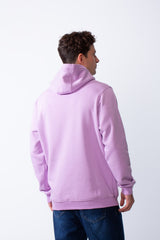 Men's Basic With Small Chest Logo Kangaroo Po0ckets Practical Slim Fit Melton Hood Sweatshirt