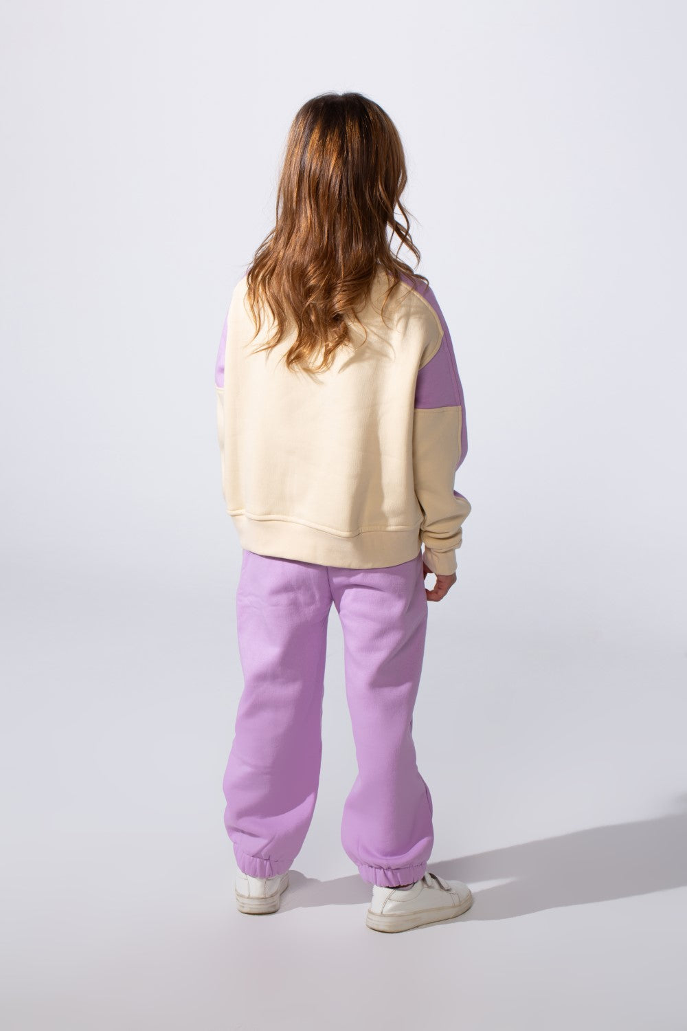 Girl's Tomato Store Melton Slim Fit Outfit Set Color-Block Design Playful