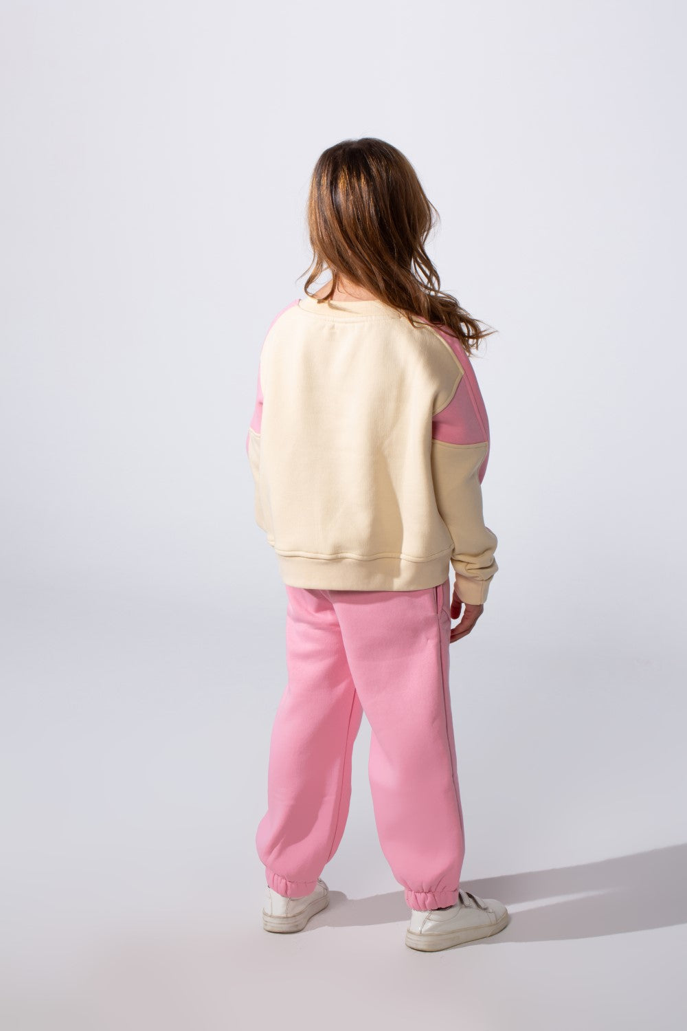 Girl's Tomato Store Melton Slim Fit Outfit Set Color-Block Design Playful