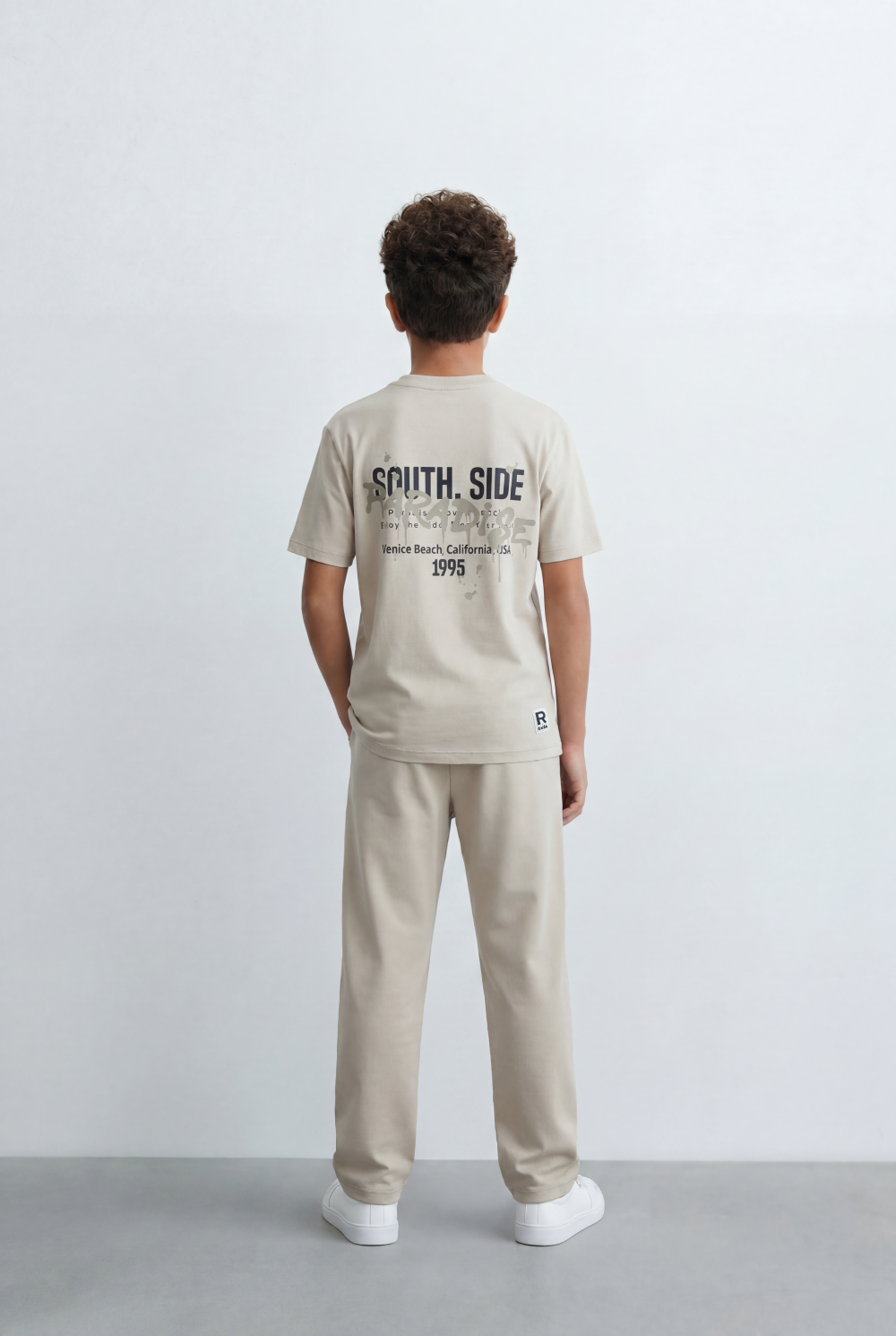 Boy's Tomato Store Paradise Graphic Set Minimal Front Typography Print Slim Fit Outfit