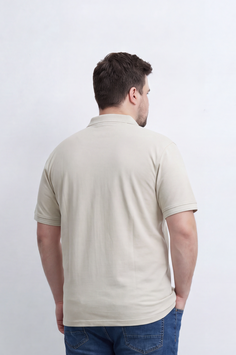 Men's Tomato Store Premium Slim Fit Polo T-Shirt Minimal Bear Chest Embroidery Classic Button Big Size