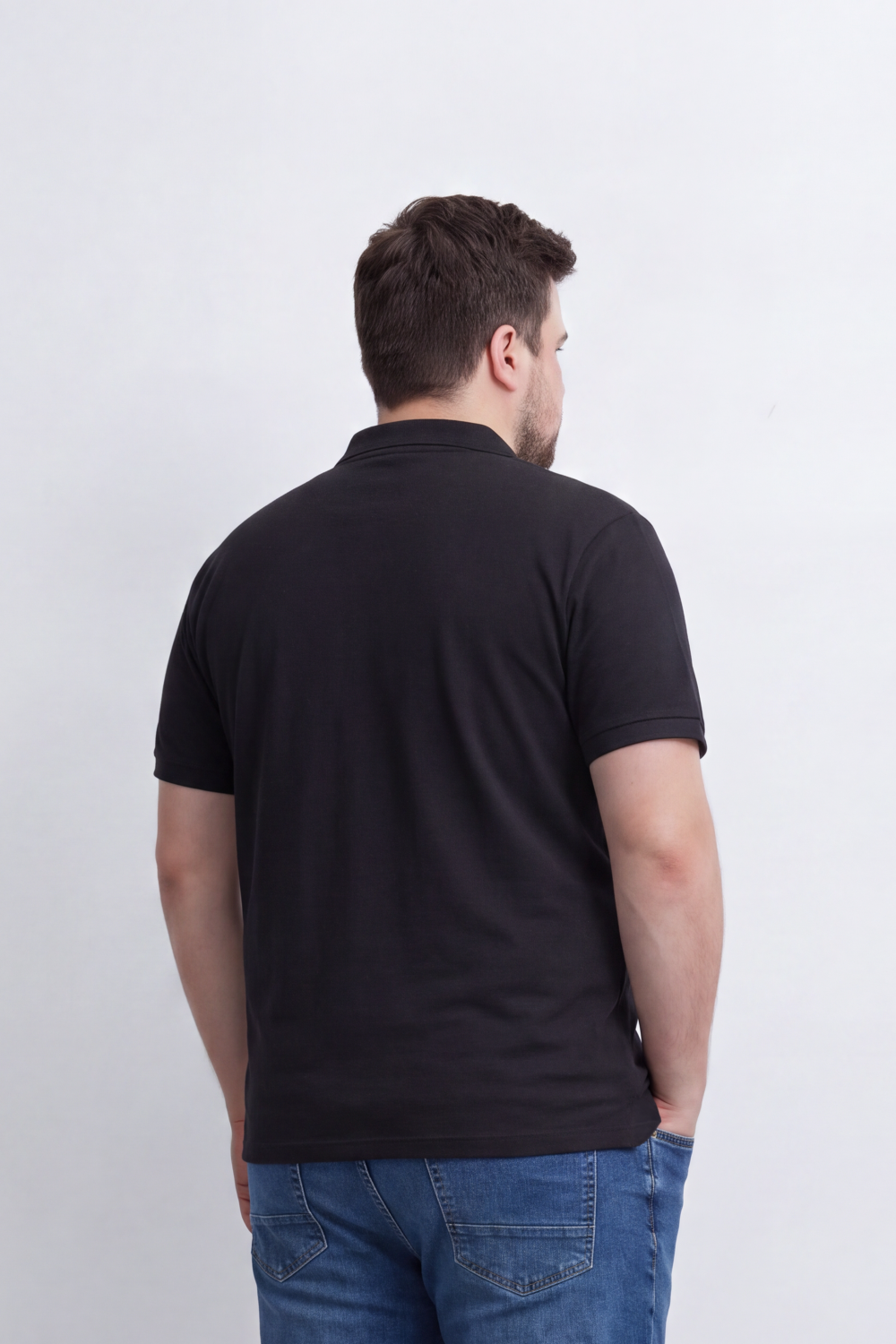 Men's Tomato Store Premium Slim Fit Polo T-Shirt Minimal Bear Chest Embroidery Classic Button Big Size