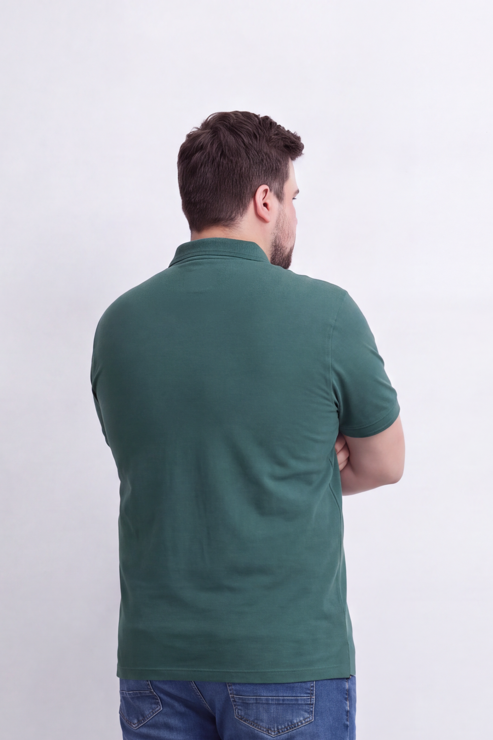 Men's Tomato Store Premium Slim Fit Polo T-Shirt Minimal Bear Chest Embroidery Classic Button Big Size