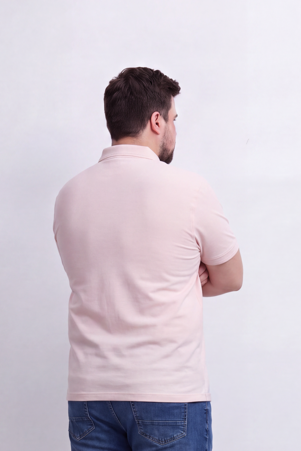 Men's Tomato Store Premium Slim Fit Polo T-Shirt Minimal Bear Chest Embroidery Classic Button Big Size