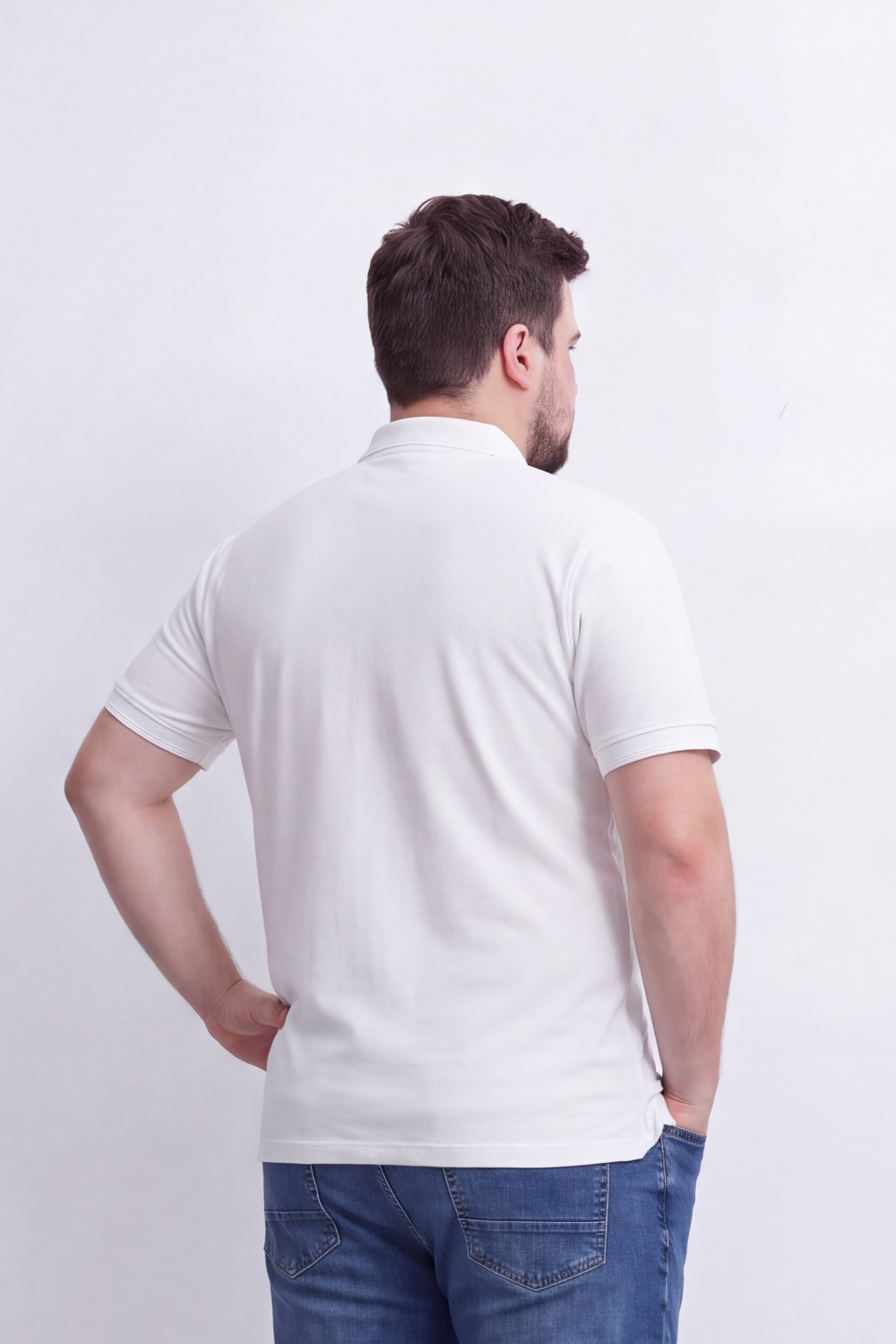 Men's Tomato Store Premium Slim Fit Polo T-Shirt Minimal Bear Chest Embroidery Classic Button Big Size