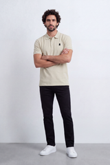 Men's Tomato Store Premium Polo T-Shirt Signature Bear Embroidery Classic Button Placket Clean Collar Detail Slim Fit