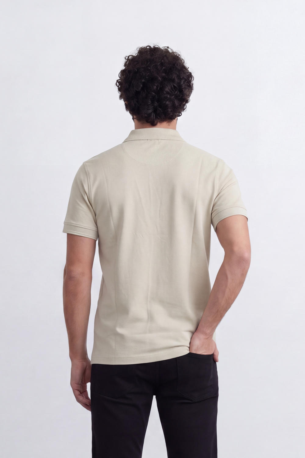 Men's Tomato Store Premium Polo T-Shirt Signature Bear Embroidery Classic Button Placket Clean Collar Detail Slim Fit