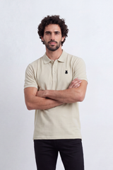 Men's Tomato Store Premium Polo T-Shirt Signature Bear Embroidery Classic Button Placket Clean Collar Detail Slim Fit