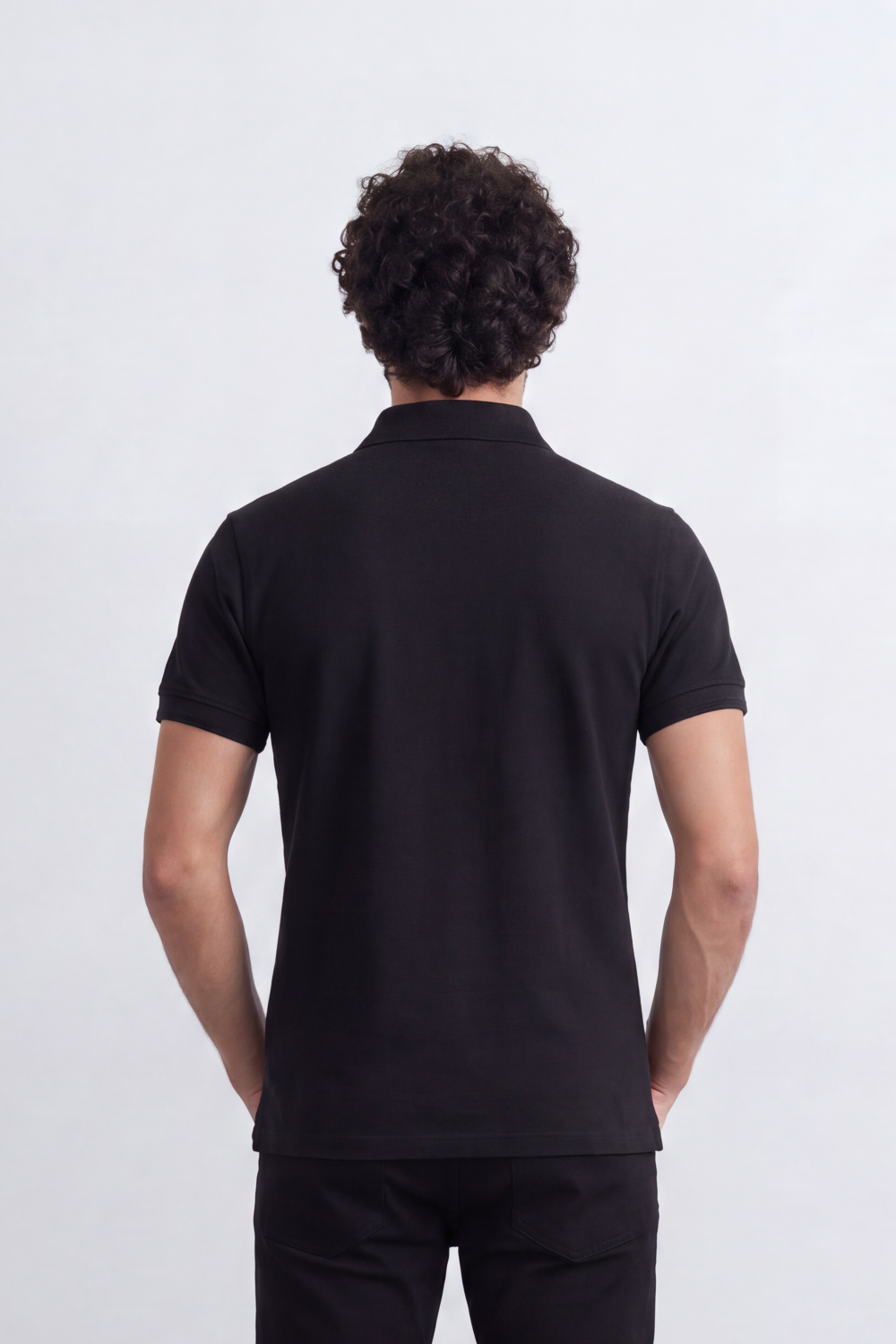 Men's Tomato Store Premium Polo T-Shirt Signature Bear Embroidery Classic Button Placket Clean Collar Detail Slim Fit