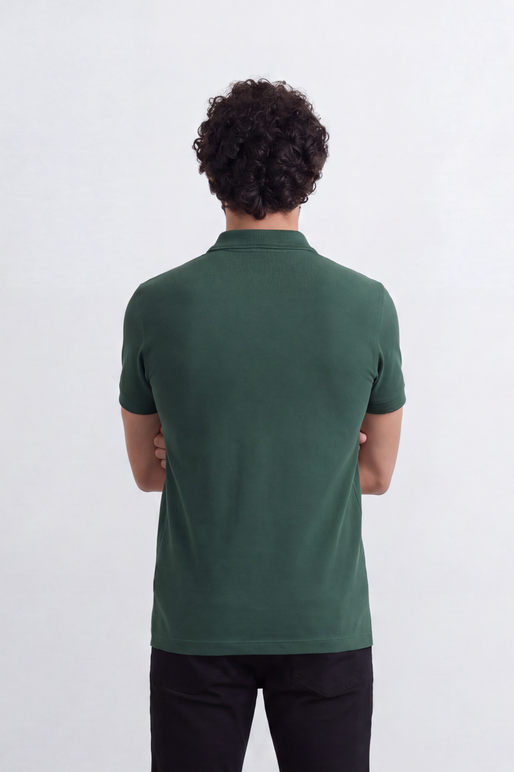 Men's Tomato Store Premium Polo T-Shirt Signature Bear Embroidery Classic Button Placket Clean Collar Detail Slim Fit