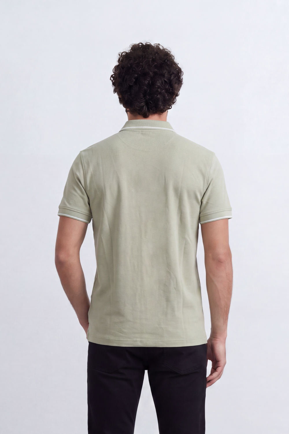 Men's Tomato Store Slim Fit Half Sleeve Polo T-Shirt With Contrast Tipping Details And Classic Button Placket