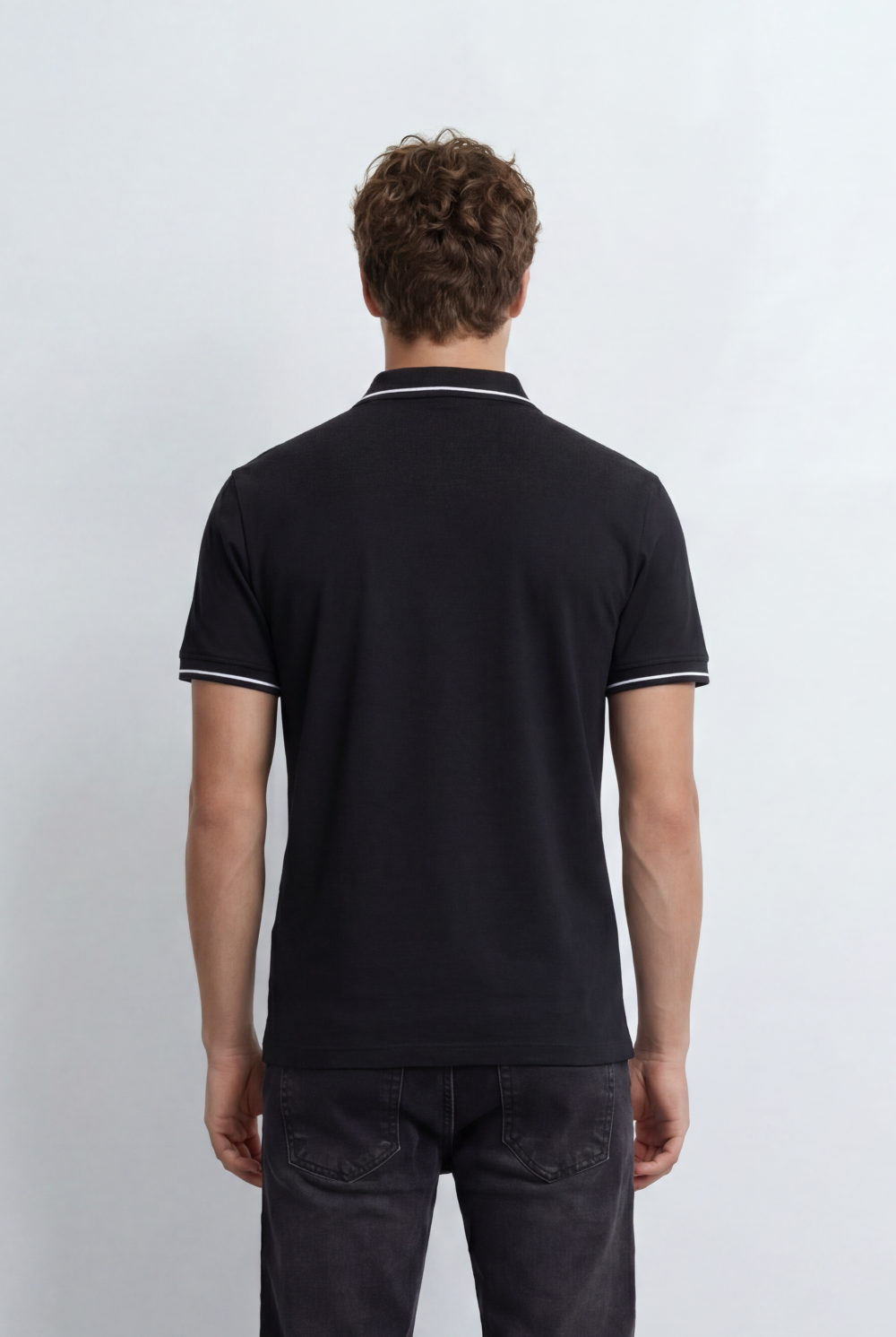 Men’s Tomato Store Polo Shirt Contrast Tipping Details Embroidered Chest Logo Slim Fit