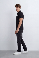 Men’s Tomato Store Polo Shirt Contrast Tipping Details Embroidered Chest Logo Slim Fit