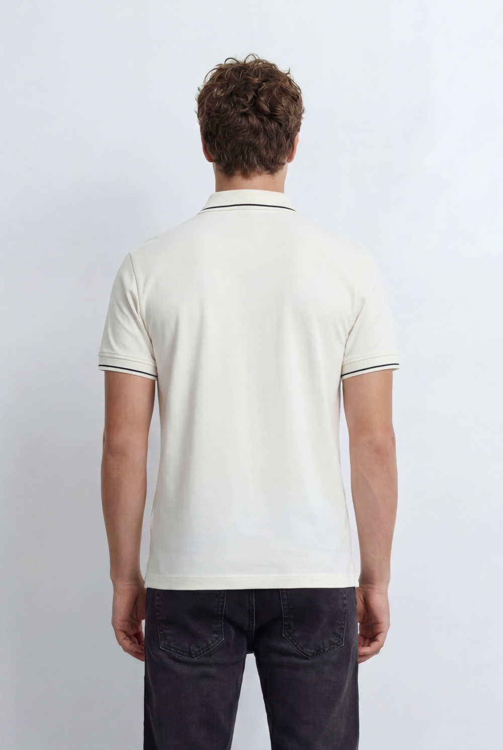 Men’s Tomato Store Polo Shirt Contrast Tipping Details Embroidered Chest Logo Slim Fit