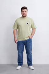 Men's Tomato Store Soft Washed T-Shirt Minimal Front Patch Graphic Artistic Back Slogan Print Box Fit Big Size