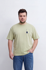 Men's Tomato Store Soft Washed T-Shirt Minimal Front Patch Graphic Artistic Back Slogan Print Box Fit Big Size