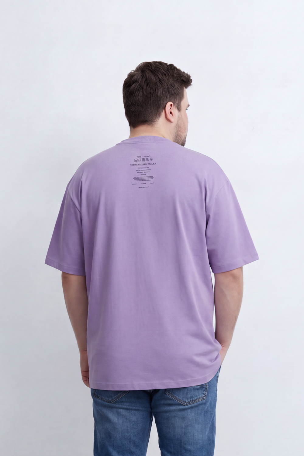 Men's Tomato Store Big Size Graphic T-Shirt Handwritten Focus Typography Drop Shoulder Box Fit