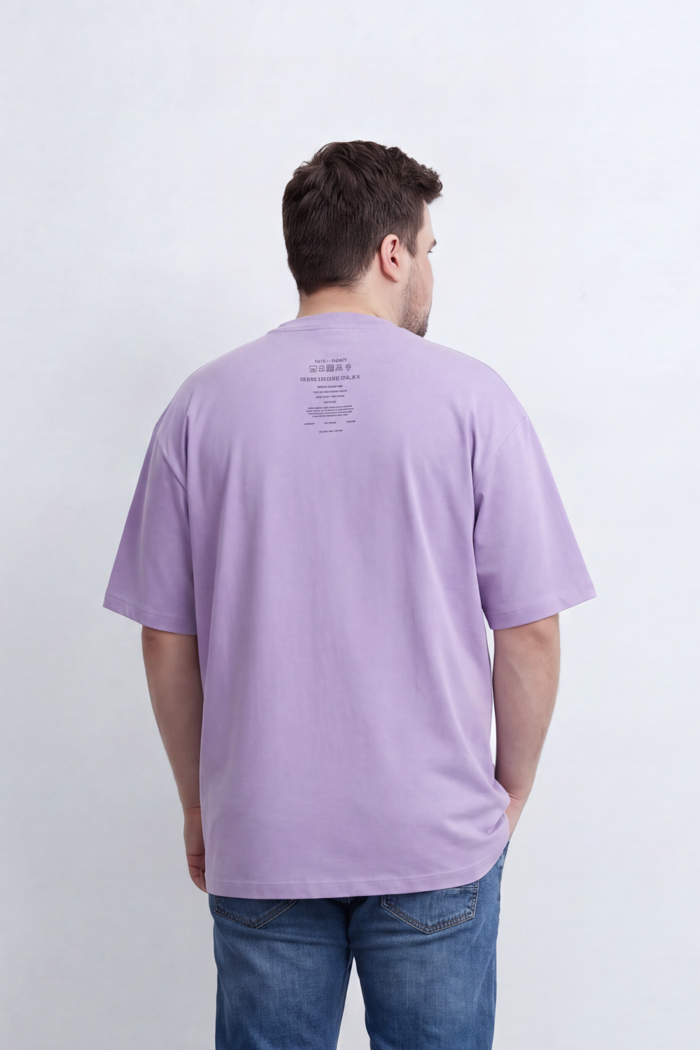 Men's Tomato Store Big Size Graphic T-Shirt Handwritten Focus Typography Drop Shoulder Box Fit