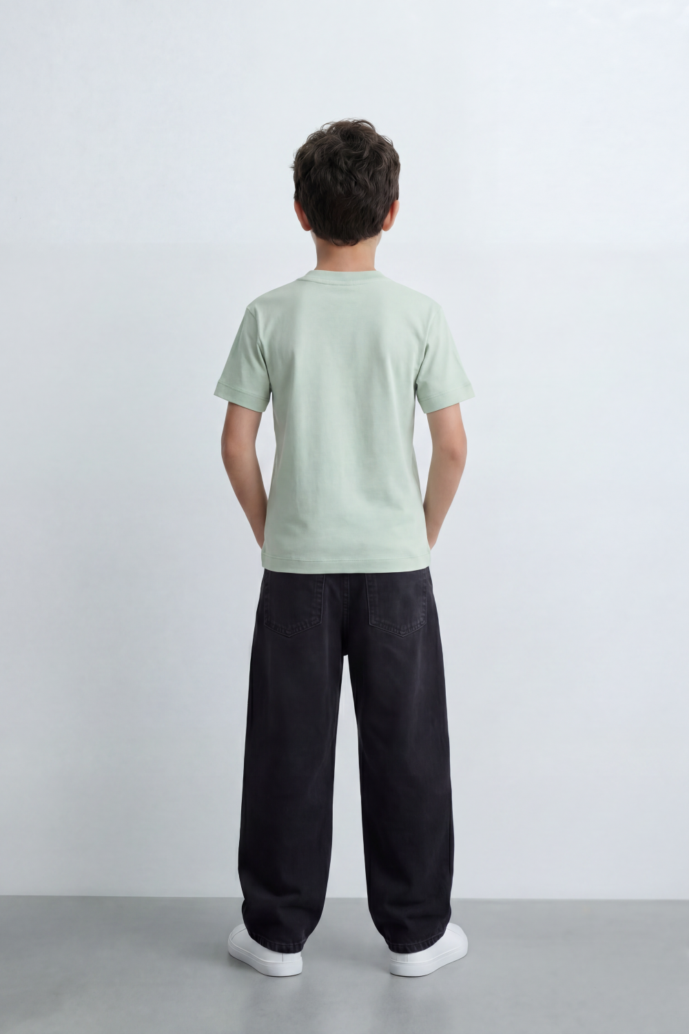Boy's Tomato Store Shine Club T-Shirt Clean Plain Body Front Bold Shine Typography Print Shadow Fill Effect Small 1994 Detail Oversized