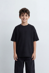 Boy’s Tomato Store Textured Oversized Basic T-Shirt Ribbed Knit Surface