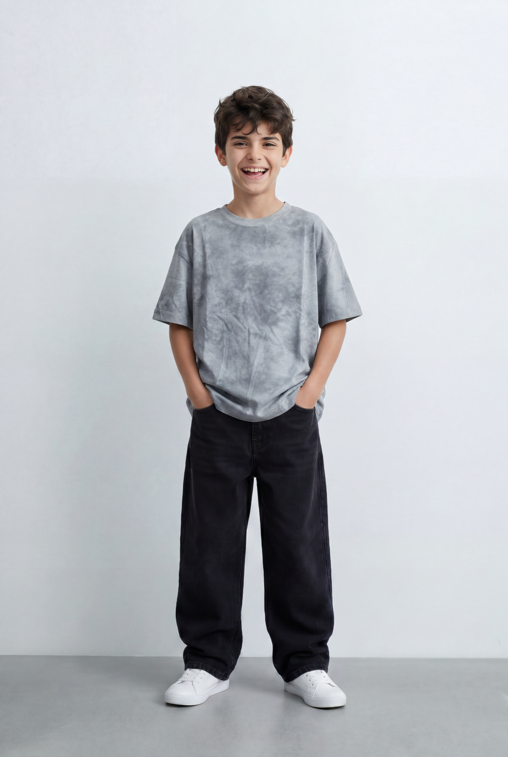 Boy’s Tomato Store Washed Oversized T-Shirt Soft Cloud Wash Finish Drop Shoulder