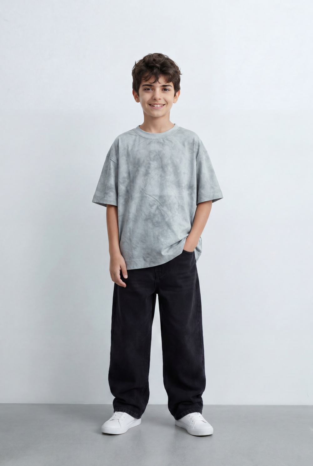 Boy’s Tomato Store Washed Oversized T-Shirt Soft Cloud Wash Finish Drop Shoulder