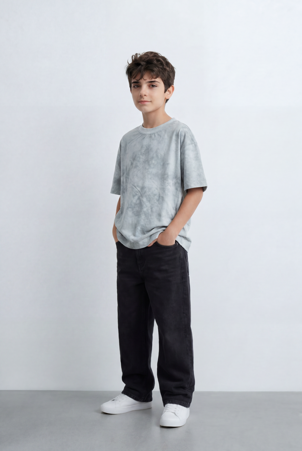 Boy’s Tomato Store Washed Oversized T-Shirt Soft Cloud Wash Finish Drop Shoulder