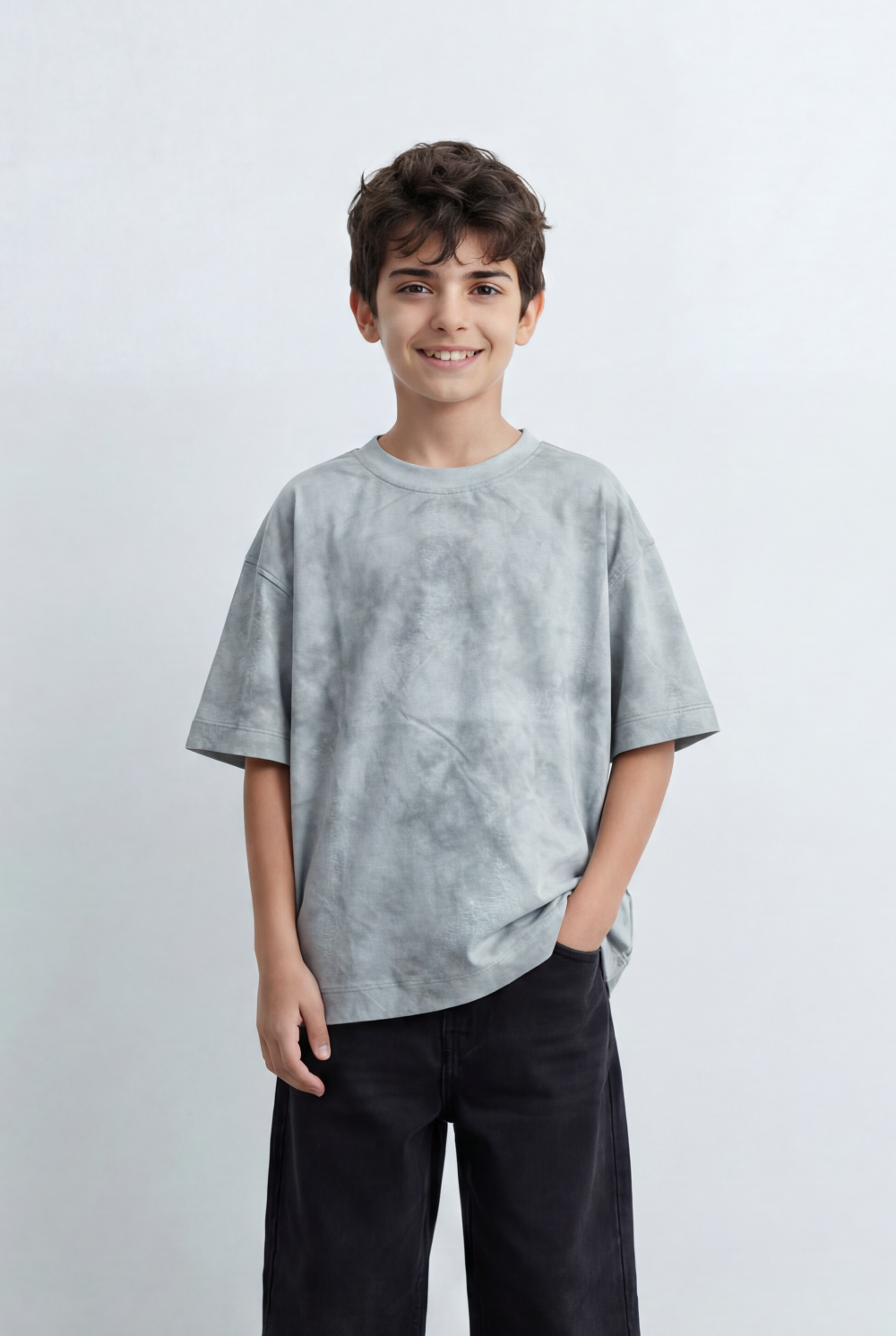 Boy’s Tomato Store Washed Oversized T-Shirt Soft Cloud Wash Finish Drop Shoulder