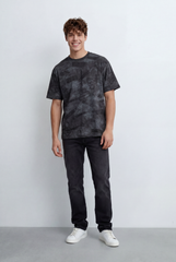 Men’s Tomato Store Graphic T-Shirt Tonal All Over Print Cloud Wash Finish
