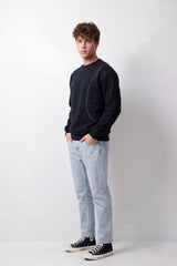 Men's Tomato Store Winter Soft Fleece Sweatshirt Contrast Curved Seam Detail Melton