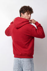 Men's Tomato Store Sweatshirt Hooded Design Fearless Chenille Front Graphic Neck Slogan Detail Box Fit