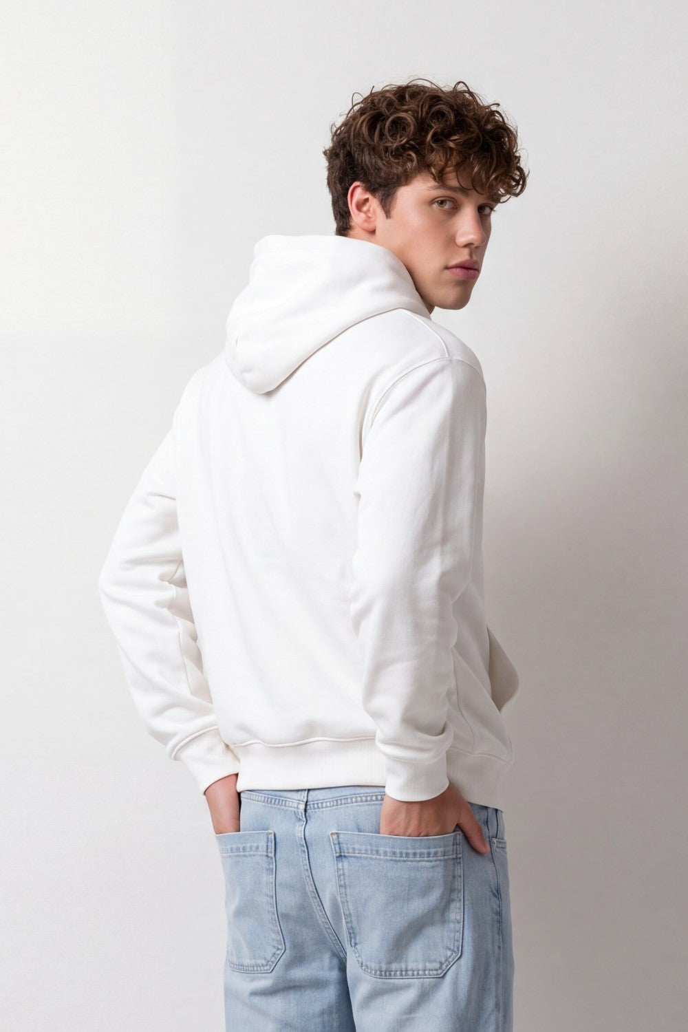 Men's Tomato Store Sweatshirt Hooded Design Fearless Chenille Front Graphic Neck Slogan Detail Box Fit