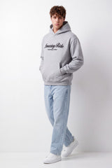 Men's Tomato Store Sweatshirt Hooded Design Amazing Ride Script Chest Box Fit Melton
