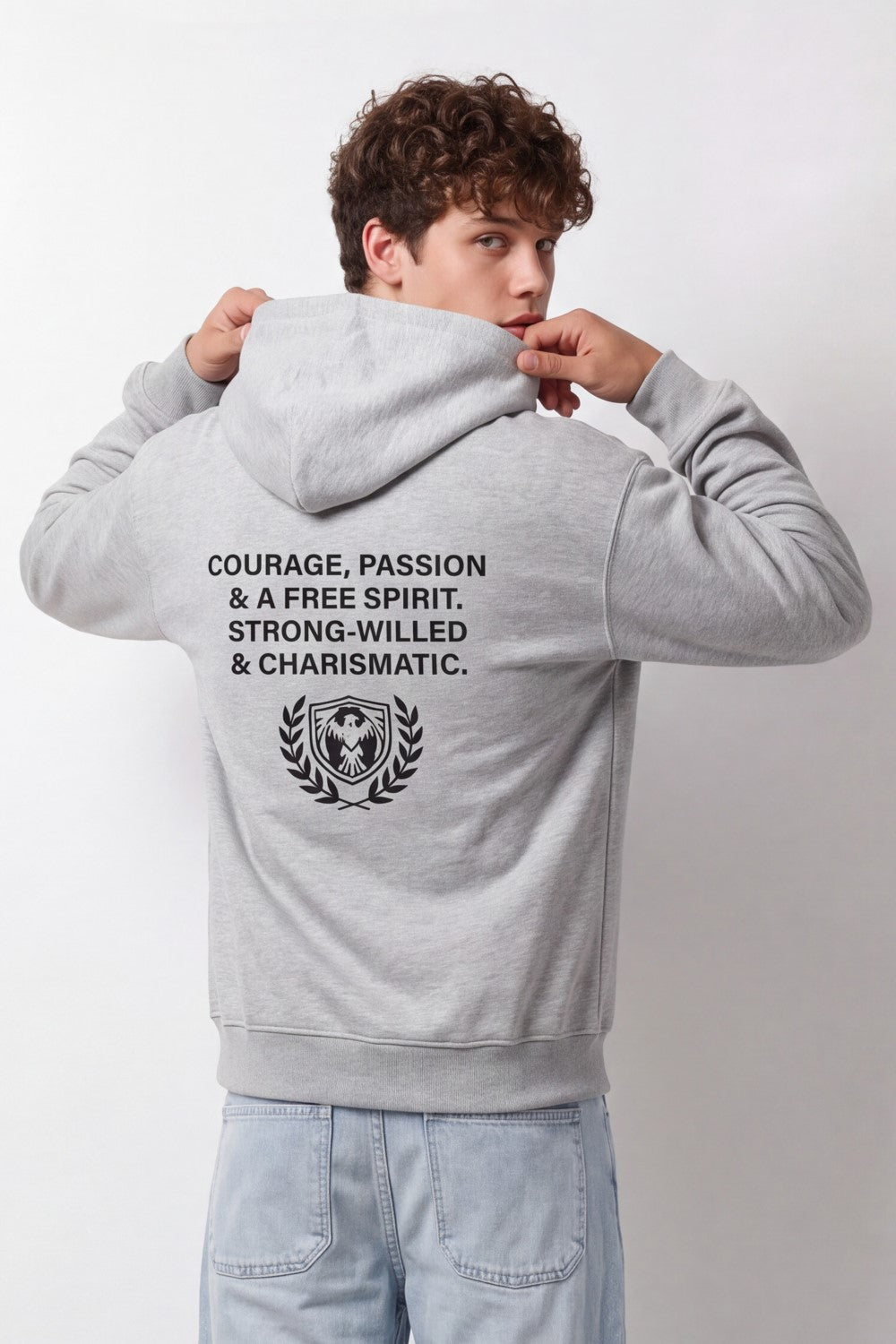 Men's Tomato Store Sweatshirt Hooded Design Amazing Ride Script Chest Box Fit Melton