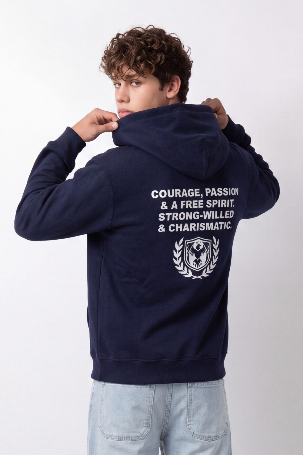 Men's Tomato Store Sweatshirt Hooded Design Amazing Ride Script Chest Box Fit Melton