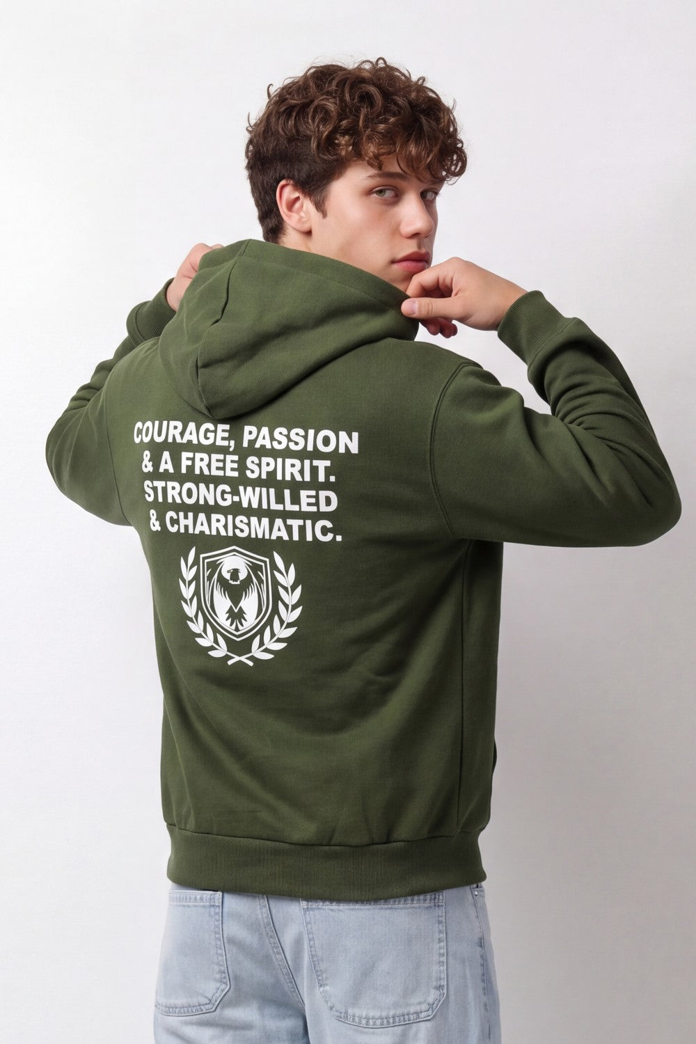 Men's Tomato Store Sweatshirt Hooded Design Amazing Ride Script Chest Box Fit Melton