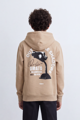 Boy's Tomato Store Sweatshirt Hooded Design Out Of The Shadows Back Graphic Melton Slim Fit