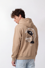 Men's Tomato StoreMelton Box Fit Sweatshirt Hooded Design Out Of The Shadows Back Graphic