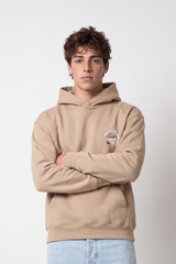 Men's Tomato StoreMelton Box Fit Sweatshirt Hooded Design Out Of The Shadows Back Graphic